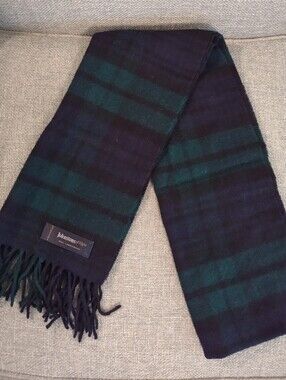 Plaid Wool Scarf